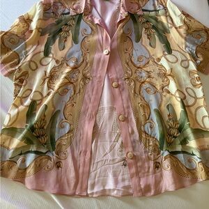 FarmRio Floral Print Button-Up Shirt